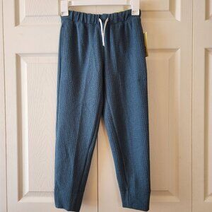 All In Motion Kids Textured Jogger Pants Medium Size M (8) Dark Teal Blue NWT